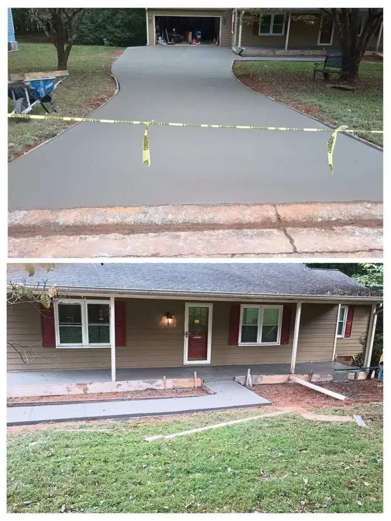 Big D's Concrete LLC crew installing a new concrete driveway in Dallas GA