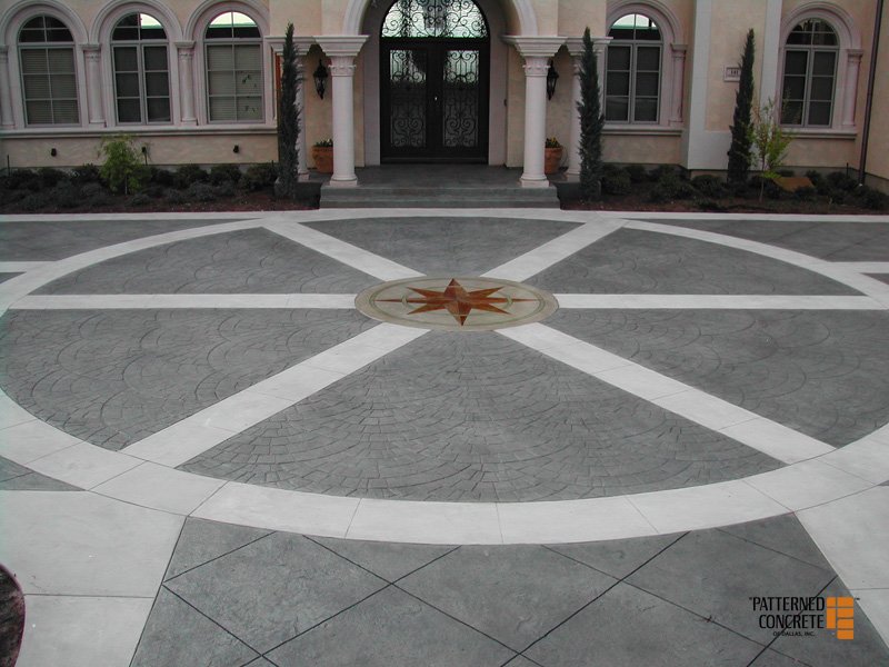 Stamped Concrete courtyard